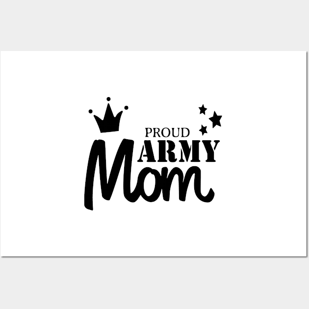 Cute Proud Army Mom Wall Art by Islanr